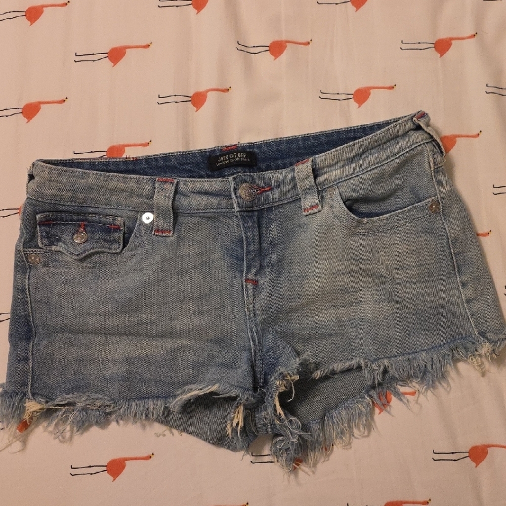 True Religion Blue Denim Women Shorts